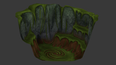 Wild Dragon Cliff Lair - Basemap painting