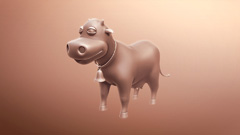 Cartoon Cow Sculpture
