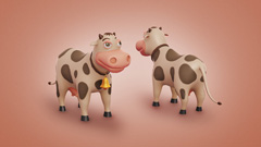 Cartoon Cow Low