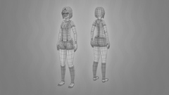 Nerd Woman Wireframe